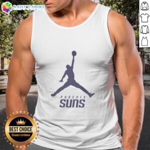 Alt Text: Awesome Phoenix Suns NBA Jordan logo tank top featuring vibrant colors and stylish design for fans.