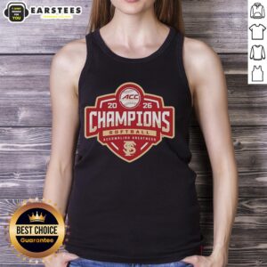 Good Florida State Seminoles ACC Softball Tournament Champions 2026 tank top showcasing team pride and winning spirit.