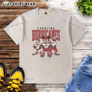 Nice Carolina Hurricanes Disney Team Ice Hockey washed t-shirt featuring vibrant graphics and a comfortable fit.