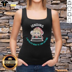 Official Tita Russell sending a satellite beam to your location tank top, perfect for tech enthusiasts and fashion lovers.