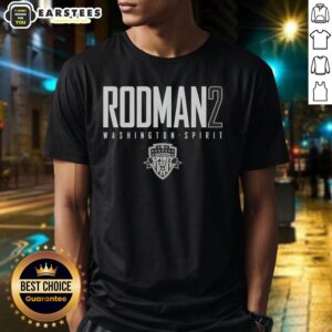 Hot Rodman2 Washington Spirit T-Shirt featuring vibrant design and team logo, perfect for fans of women's soccer.