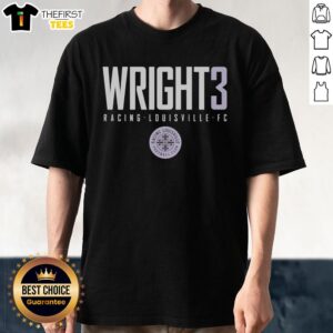 Alt Text: Good Wright3 Racing Louisville FC T-Shirt featuring team logo and vibrant colors, perfect for fans and supporters.