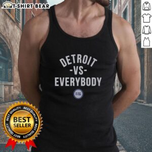 Good Blue Detroit Pistons Vs. Everybody tank top featuring bold logo and vibrant design for basketball fans.