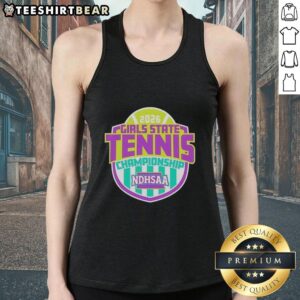 Premium NDHSAA Girls Tennis State Tournament 2026 tank top featuring vibrant design and comfortable fit for fans.