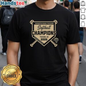 Alt Text: Premium Sports Park Tucson Softball Champions Logo 2026 T-Shirt featuring vibrant graphics and team spirit design.