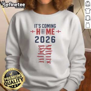 Alt Text: Awesome England National Football sweatshirt for 2026, featuring a bold design celebrating the team's homecoming.