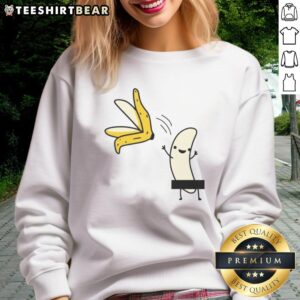 Alt Text: Awesome A Peeled Banana Sexy Cartoon Sweatshirt featuring a playful banana graphic on a vibrant background.