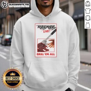 Top Rickie New York Live Grill Em All Hoodie featuring a stylish design, perfect for casual wear and fans of unique streetwear.