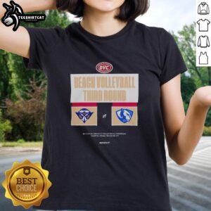 Original UT Martin vs Eastern Illinois 2026 OVC Beach Volleyball Third Round Ladies Tee shirt design.