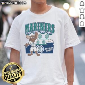 Alt Text: Good Mitchell & Ness Cream Seattle Mariners Step Back Up T-Shirt showcasing team logo and stylish design.