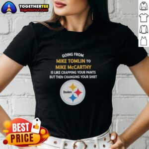 Pretty Going From Mike Tomlin to Mike McCarthy Ladies Tee showcasing stylish football fan apparel for women.