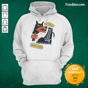 Nice Wolf hoodie featuring middle finger design - 'All My Dogs Hate Bootlickers' statement for dog lovers.