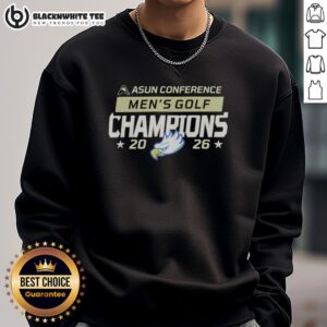 Alt Text: Awesome Florida Gulf Coast Eagles men's golf 2026 champions sweatshirt celebrating conference victory.
