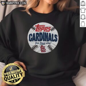 Alt Text: Original St. Louis Cardinals MLB X Topps sweatshirt featuring team logo, perfect for baseball fans and collectors.