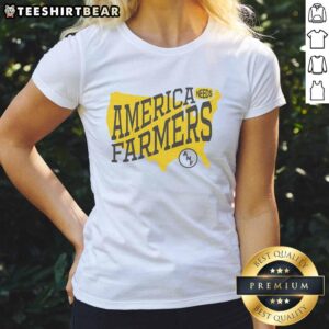 Good Iowa America Needs Farmers Ash Ladies Tee showcasing a stylish, soft graphic shirt for women celebrating Iowa's farming spirit.