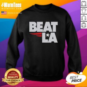 Top New England Patriots Beat LA Sweatshirt featuring team colors and logo, perfect for fans celebrating a victory.