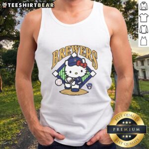 Cute Milwaukee Brewers Hello Kitty T-Shirt - Image 4