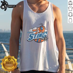 Alt Text: Stylish Nice Charlotte Sting 04 tank top featuring a vibrant design, perfect for casual summer outfits.