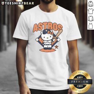 Cute Houston Astros Hello Kitty T-Shirt featuring a playful design perfect for fans and casual wear.