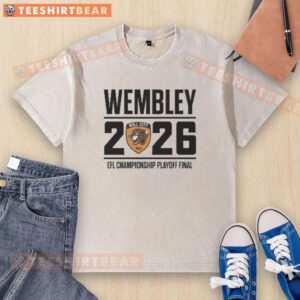 Top Hull City Wembley 2026 EFL Championship Playoff Final washed t-shirt showcasing team pride and vibrant design.