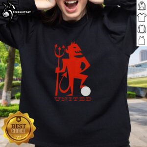 Original United Red Devil Sweatshirt featuring bold logo and comfortable fit, perfect for fans of the team.