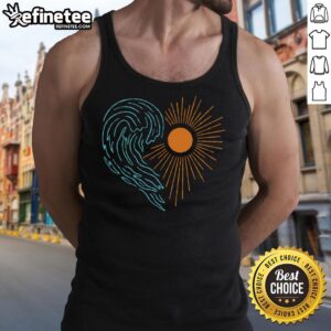 Pretty Ocean Heart Tank Top featuring a vibrant ocean-themed design perfect for summer fashion and beach outings.