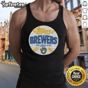 Awesome Milwaukee Brewers MLB X Topps Baseball tank top featuring vibrant team graphics and a stylish design.