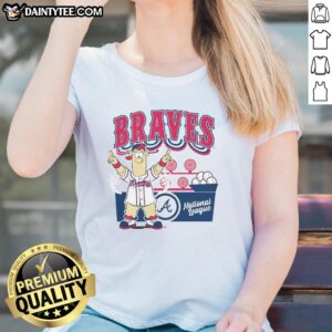 Awesome Mitchell & Ness Cream Atlanta Braves Step Back Up Ladies Tee featuring stylish design and comfortable fit.