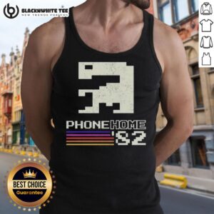 Pixel art tank top featuring a retro design of a home signal, perfect for tech enthusiasts and gamers.