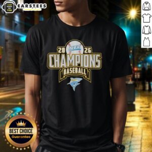 Alt Text: Awesome Liu Sharks NEC Baseball Champions 2026 T-Shirt featuring team logo and vibrant colors for fans.