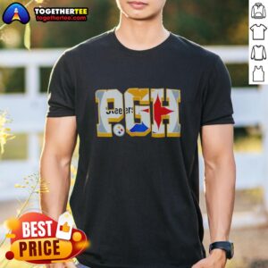 Pretty Pgh Pittsburgh Steelers NFL graphic t-shirt featuring a stylish design for fans of the team.