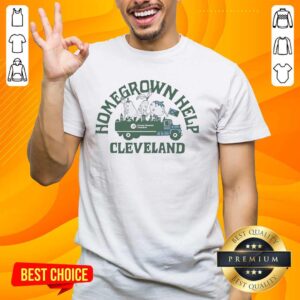 Alt Text: Hot Peoples Flag of Cleveland Homegrown Help 2026 vintage t-shirt featuring a stylish design and vibrant colors.