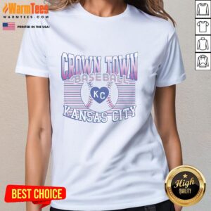 Official Crown Town City Gradient Ladies Tee in vibrant colors, perfect for casual wear and showcasing city pride.