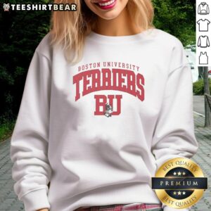 Alt Text: Classic logo sweatshirt featuring a stylish Nice Boston Terriers design, perfect for dog lovers and fashion enthusiasts.