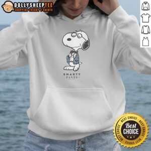 Cute Pretty Snoopy Smarty Pants Hoodie featuring a vibrant design of Snoopy for stylish and cozy wear.