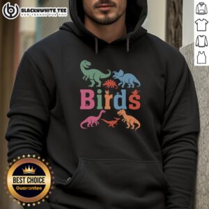 Alt Text: Funny Dino Hoodie featuring dinosaurs instead of birds, perfect for dino lovers and unique fashion enthusiasts.
