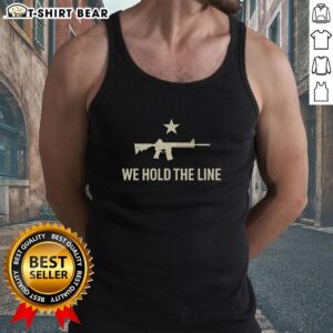 Top Kesihan 1776 patriotic American flag tank top with 'We Hold The Line' slogan, perfect for showing your American pride.
