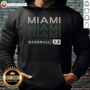 Official Miami Hurricanes College Baseball hype hoodie in vibrant colors, perfect for fans and game day attire.