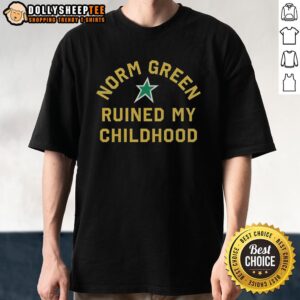 Hot Minnesota Wild Norm Green Ruined My Childhood T-Shirt featuring a bold design and vibrant colors, perfect for fans.