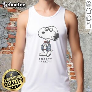 Cute Snoopy Smarty Pants tank top featuring a playful Snoopy graphic, perfect for casual summer outfits.