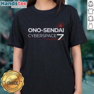 Original Ono Sendai Cyberspace Deck 7 Ladies Tee featuring vibrant graphics and a stylish design for tech enthusiasts.