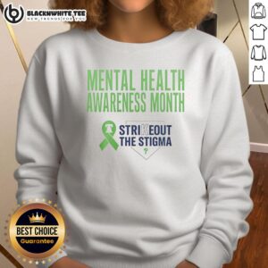 Hot Philadelphia Phillies Strikeout the Stigma sweatshirt for Mental Health Awareness Month, featuring bold team graphics.