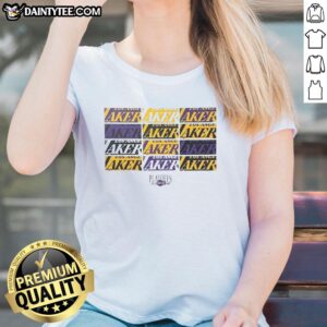 Los Angeles Lakers 2026 Playoffs Game 3 ladies tee featuring vibrant team colors and stylish design for fans.