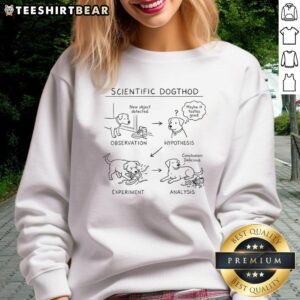 Funny Scientific Dogthod sweatshirt featuring a playful canine research theme perfect for dog lovers and science fans.