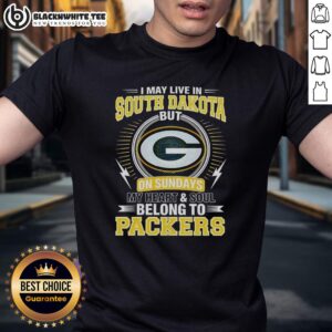 Original Green Bay Packers NFL t-shirt for fans in South Dakota, showcasing pride and love for the Packers on game day.