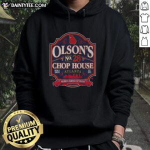 Alt Text: Hot Matt Olson's Chop House hoodie featuring a stylish design, perfect for fans of the popular restaurant and baseball.