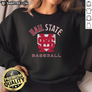 Alt Text: Pretty Mississippi State Bulldogs NCAA baseball sweatshirt featuring Hall State home plate design, perfect for fans.