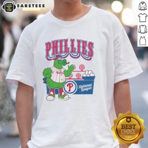 Alt Text: Awesome Preschool Mitchell & Ness Cream Philadelphia Phillies Step Back Up T-Shirt featuring team logo and stylish design.
