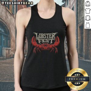 Top Lobster Fest tank top featuring vibrant colors and a fun lobster graphic, perfect for summer seafood events.