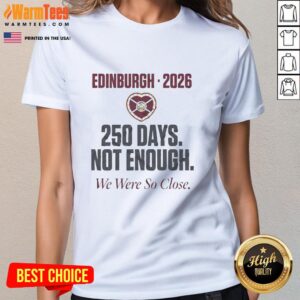 Alt Text: Premium Hearts 2026 Final Day Ladies Tee celebrating top heartbreak moments in Scottish Premiership.